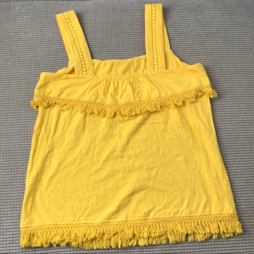 Jcrew yellow fringe tank top - Picture 4 of 6